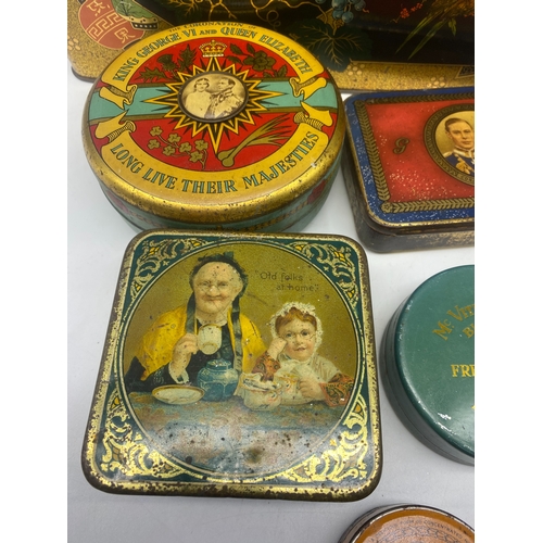 395 - A collection of old tins