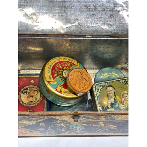 395 - A collection of old tins