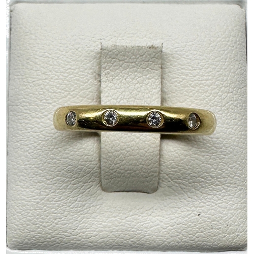 510 - An 18ct yellow gold diamond band
in good condition
size J