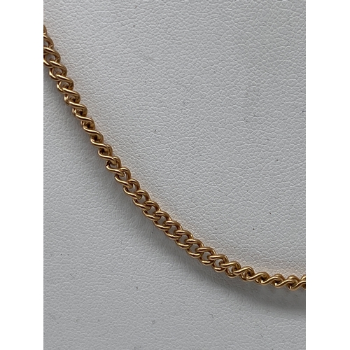 519 - A vintage 9ct rose gold chain, sold links, 15.2 grams approx weight, in very good condition, 20 inch... 