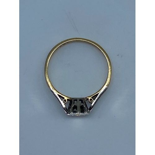 181 - An 18ct yellow gold single solitaire diamond ring, size I, weight is 1.9 grams approx