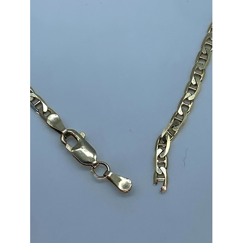 195 - A 9ct yellow gold anchor link necklace, 18 inches long, weight is 6.4 grams approx, links are solid ... 