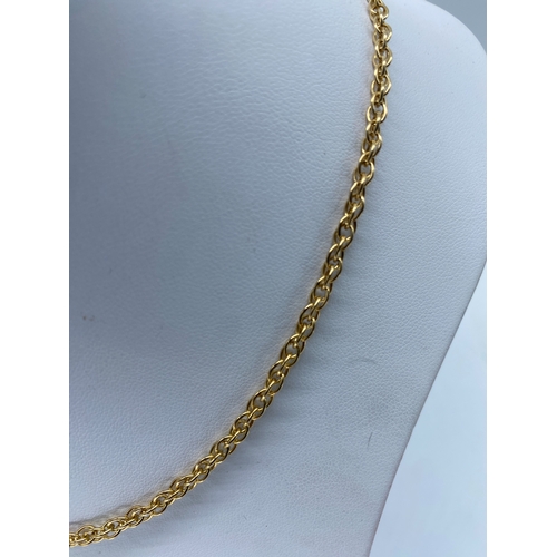 37 - A 9ct yellow gold link chain, 21 inches long, 11 grams in weight approx