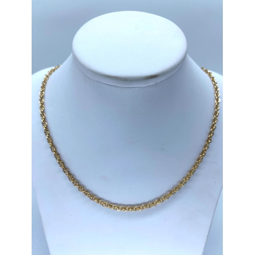 37 - A 9ct yellow gold link chain, 21 inches long, 11 grams in weight approx