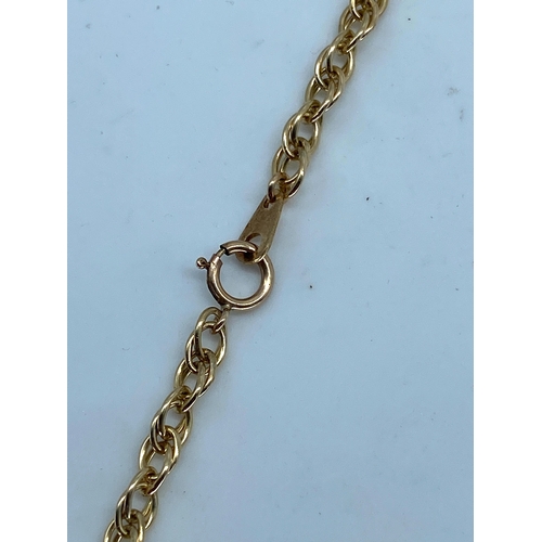 37 - A 9ct yellow gold link chain, 21 inches long, 11 grams in weight approx