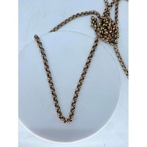 139 - A 9ct yellow gold guards chain, 27 inches long, chain weighs approx 28.7 grams,