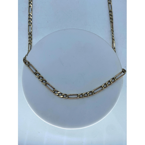 145 - A 9ct yellow gold Figaro chain, chain is 19 inches long, weight is 5.2 grams approx