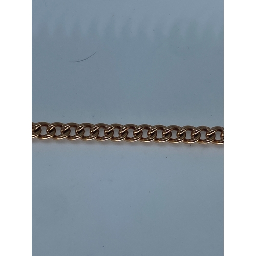 207 - A 9ct rose gold vintage chain, chain is 20 inches long, 15 grams in weight approx