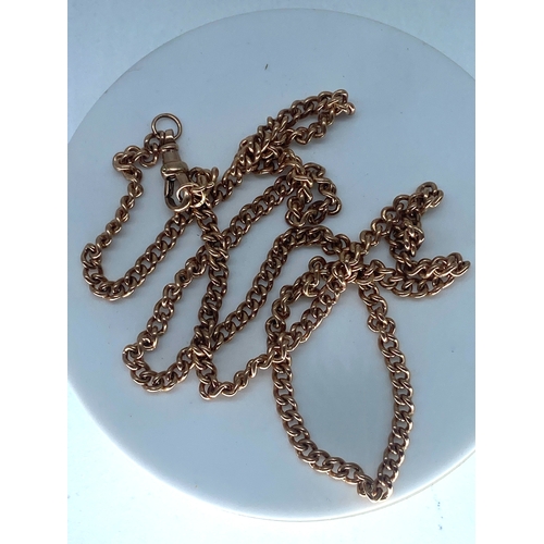 207 - A 9ct rose gold vintage chain, chain is 20 inches long, 15 grams in weight approx