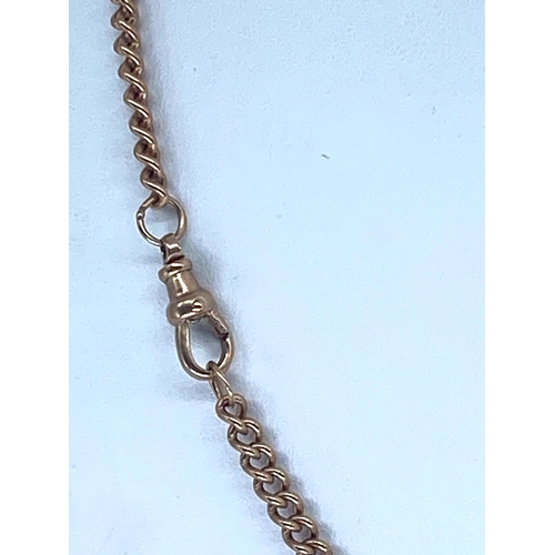 207 - A 9ct rose gold vintage chain, chain is 20 inches long, 15 grams in weight approx