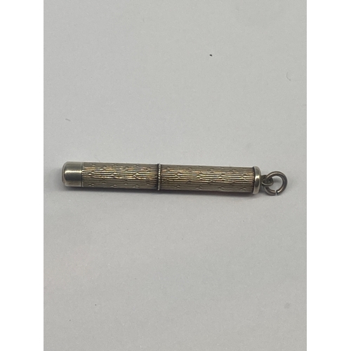 280 - A silver Victorian toothpick, 3 inches long