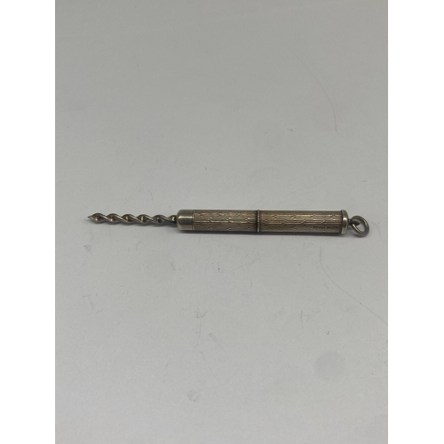 280 - A silver Victorian toothpick, 3 inches long