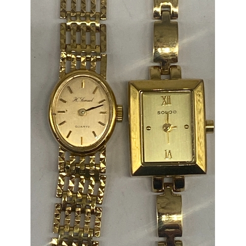 292 - A mixed lot of gold plated watches