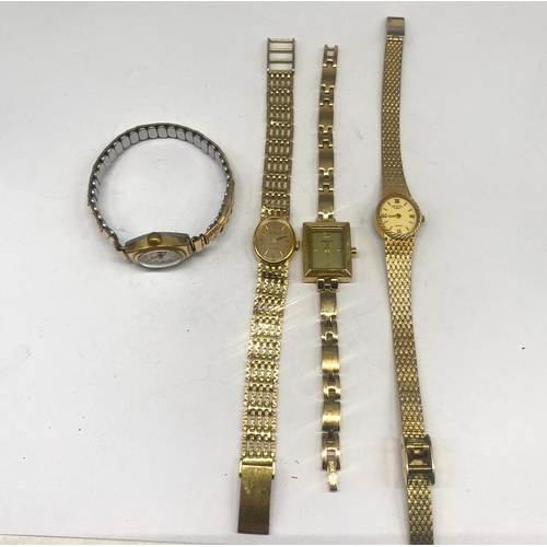 292 - A mixed lot of gold plated watches