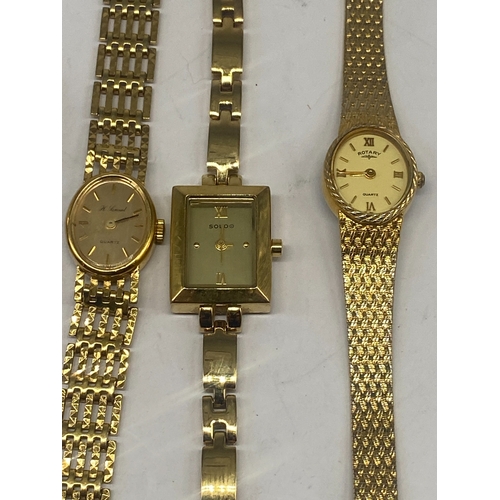 292 - A mixed lot of gold plated watches