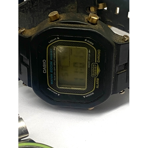 295 - A collection of digital watches, including a vintage Casio