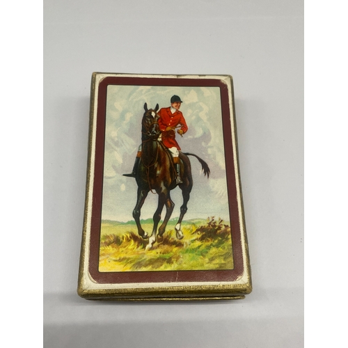 317 - A pack of vintage playing cards, hunting scene picture