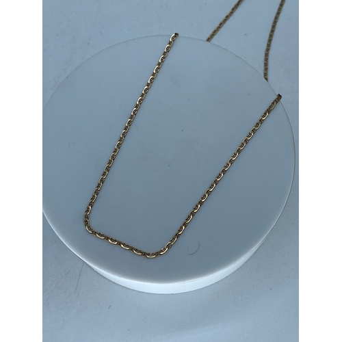 162 - A 9ct yellow gold chain, chain is 20 inches long, weight is 1.9 grams approx