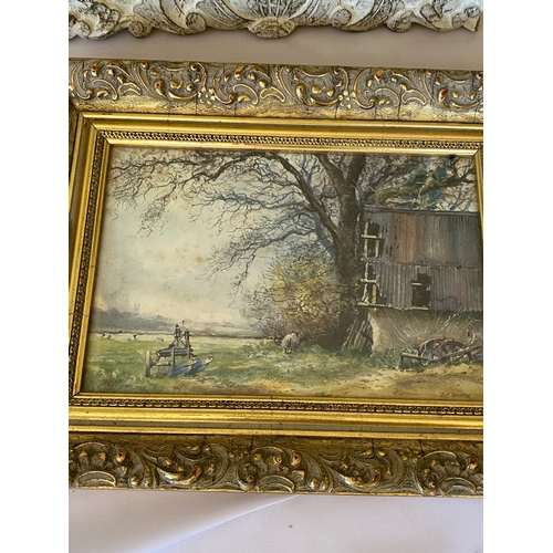 123 - 2x wall pictures, one is a Paris scene