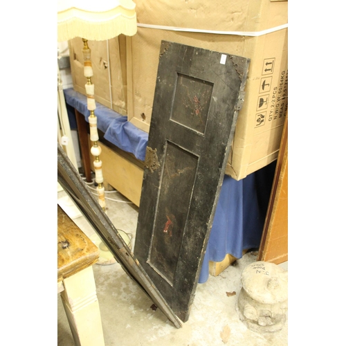 158 - A pair of Chinese style lacquer doors.