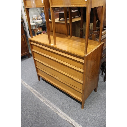 221 - The matching teak four drawer chest.