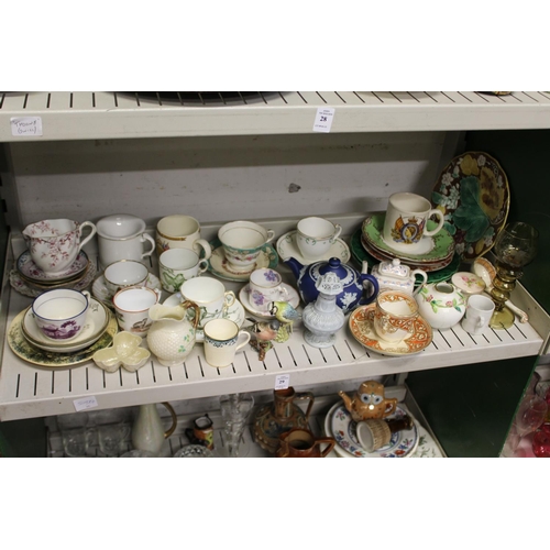 29 - A quantity of decorative china and glassware to include Beswick birds, small Wedgwood Jasper ware te... 