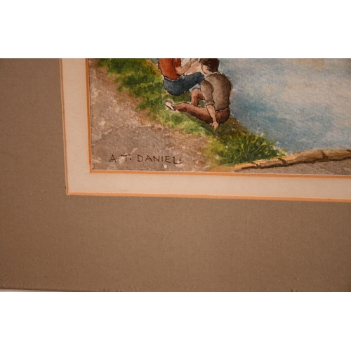 108 - A.T. Daniel (20th/21st century) British, 'The Mill, Lower Slaughter, Glos', watercolour, signed with... 