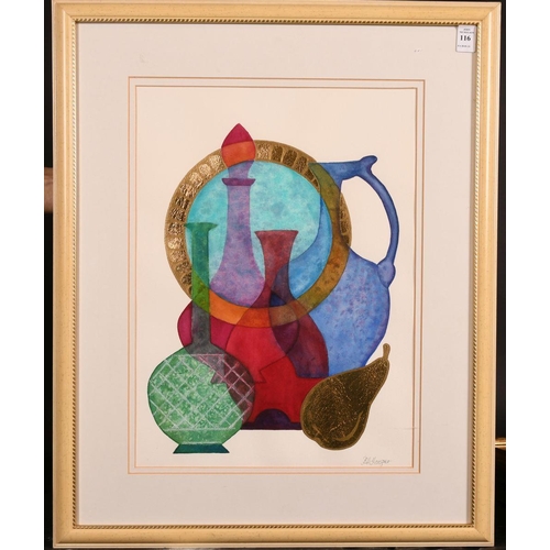116 - Barbara Hooper (20th century) British, 'The Golden Pear', mixed media, signed 18