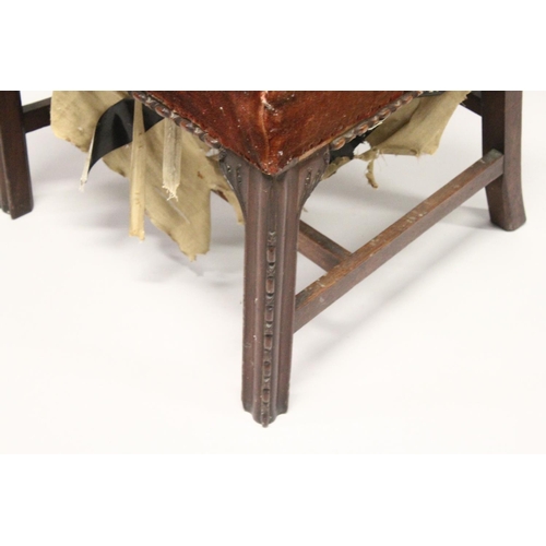 1006 - A CHIPPENDALE STYLE MAHOGANY SINGLE CHAIR, early 20th century, with carved cresting rail, pierced sp... 