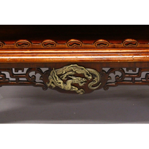 151 - A FINE CHINESE FRENCH MADE HARDWOOD DRAGON CARVED CABINET - ATTR GABRIEL VIARDOT, the cabinet with a... 