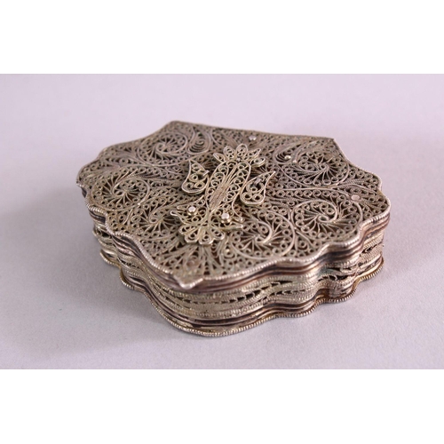 661 - A COLLECTION OF THREE 18TH / 19TH CENTURY OTTOMAN TURKISH SILVER SNUFF BOXES, one with filigree work... 