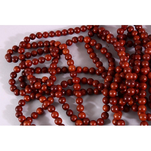 876 - A 19TH  CENTURY SUFI TESBIH KUKA / BEAD NECKLACE, average bead 6mm diameter.