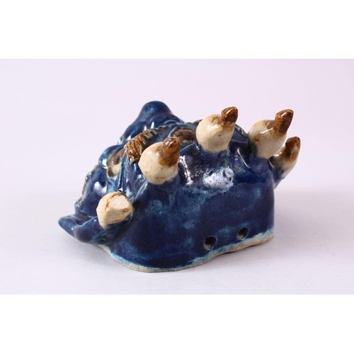 116 - A JAPANESE MEIJI PERIOD HIRADO POTTERY MASK OF A DEMON / DEVIL, possibly hirado, the mask of the dev... 