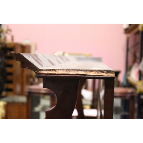 95 - A VICTORIAN MAHOGANY SIDEBOARD, the top with long mirrored panel, three drawers and panel drawer to ... 