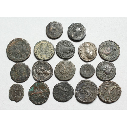 783 - A SMALL COLLECTION OF ROMAN AND GREEK CLASSIC SILVER  AND BRONZE COINS (16)