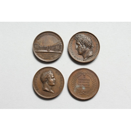 784 - FOUR BRONZE CLASSIC MEDALLIONS