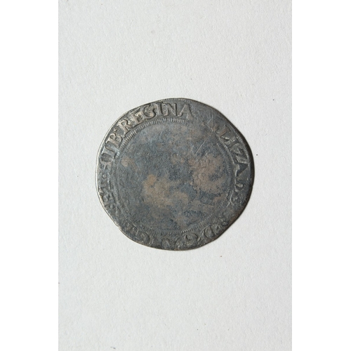 789 - AN ELIZABETH 1ST SILVER SHILLING, flat top shield, 1559 - 1560