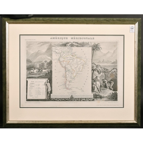 119 - A pair of prints from the 'Atlas Universal Illustre', 'Colonies Francaises and Amerique Meridionale'... 