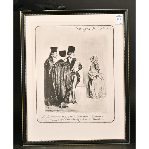 134 - A set of four Daumier prints, 