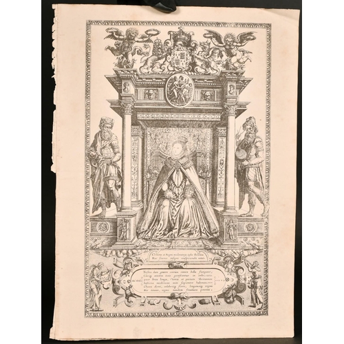 139 - After Christopher Saxton, The frontispiece along with the preliminary pages for an atlas of England ... 