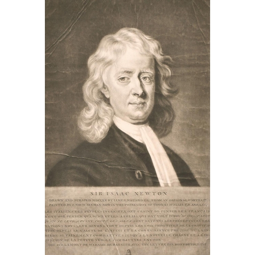141 - James Macardell, 'Sir Isaac Newton', Mezzotint, 10.5