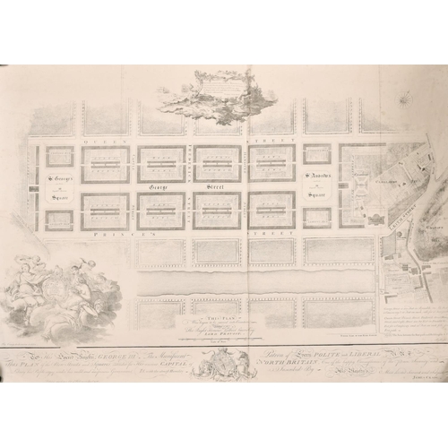 144 - After James Craig (engraved by P Begbie), proposed plan for the new streets and square intended for ... 
