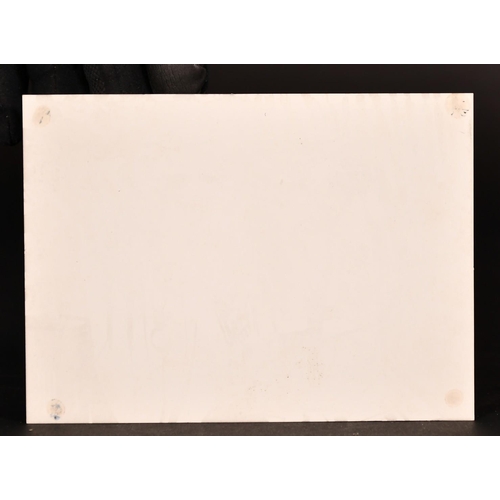 145 - Continental school, A surreal subject with carnival figures, black + white print, signed indistinctl... 