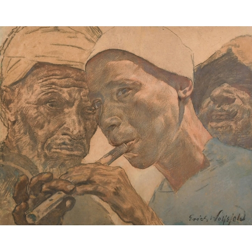 156 - Erich Wolfsfield (1885-1956) German, A head study of the North African males, 13.5