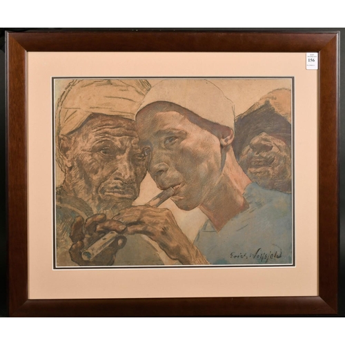 156 - Erich Wolfsfield (1885-1956) German, A head study of the North African males, 13.5