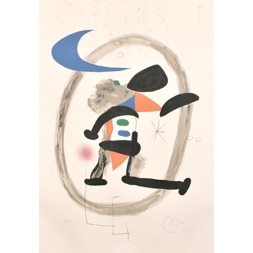 157 - Joan Miro (1893-1983) Spanish, 'Blue Moon' A lithograph in colours, signed in pencil and numbered 48... 
