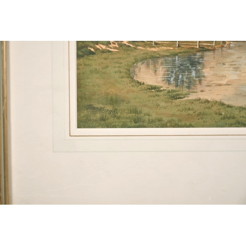 164 - Joan Morgan (20th century) British, 'Flood Tide Alfriston', watercolour, signed, 10