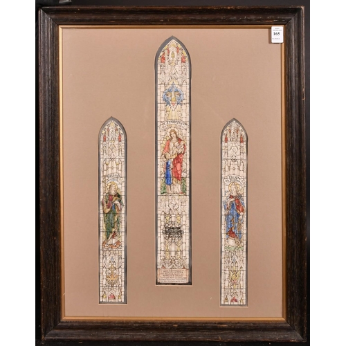 165 - English School, circa 1934, A design for a stained-glass window, watercolour, inscribed 'In Loving R... 