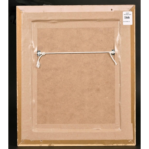 166 - 20th century school, A young couple and their dog on a beach, watercolour, 10