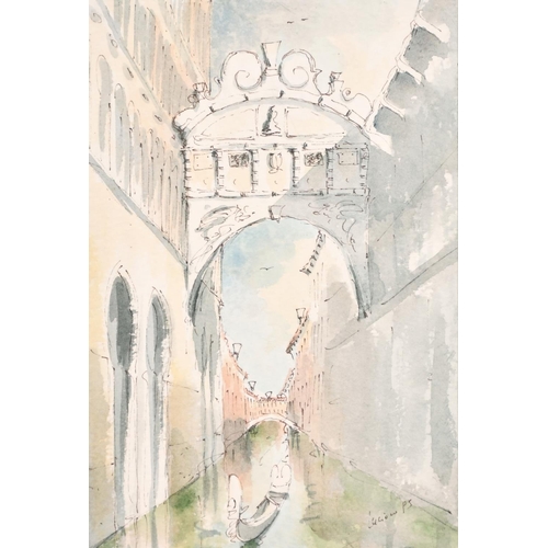 167 - Luciano, 20th century Italian School, A collection of 10 unframed Venetian scenes, watercolour, sign... 